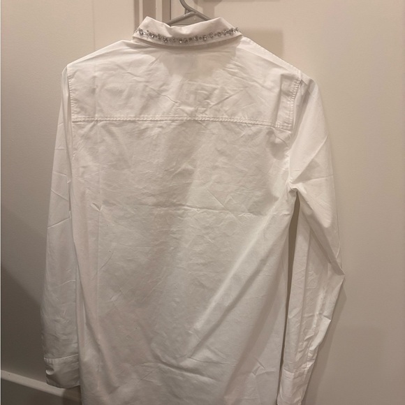 J. Crew Women’s Embellished button-up white shirt Size XS - Picture 8 of 9
